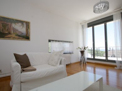 Furnished, 2-bedroom penthouse (100m2) with a terrace and a garage